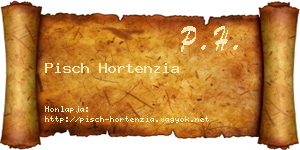 Pisch Hortenzia névjegykártya
